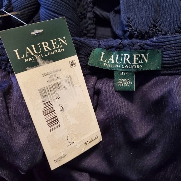 NWT Ralph Lauren Navy Blue Knitt Like Dress - Picture 4 of 4